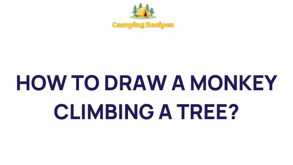 drawing-monkey-climbing-tree